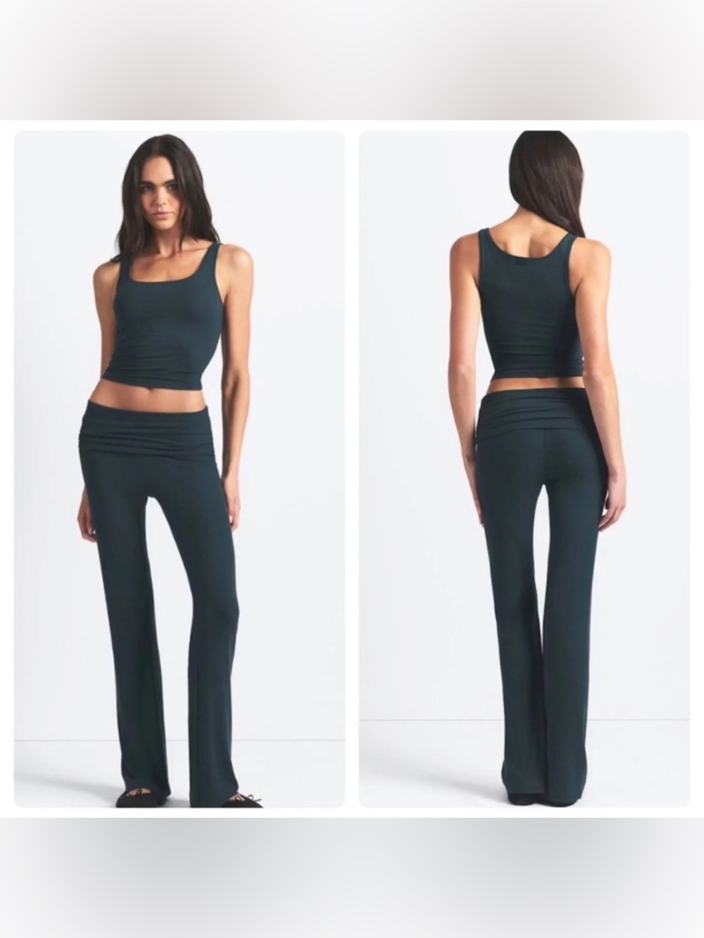 SKIMS Soft Lounge Foldover Pant Cypress NWT Size Large